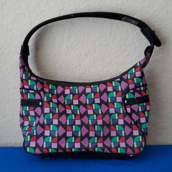 The Sak Multi-colored One shoulder strap Geometric print fun funky shoulder bag - Picture 2 of 11
